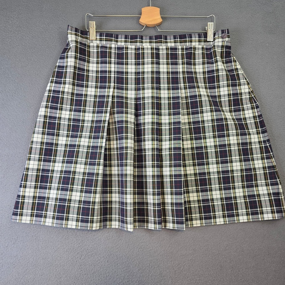 Dennis Uniform Junior J17 Plaid Pleated Schoolgirl Skirt Made in USA Size 17